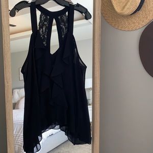 BCBGeneration | Black Sleeveless Chiffon Blouse